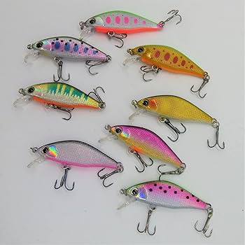 Amazon.co.jp: 【PBルアー】渓流 シンキングミノー 45S 45mm 4g 8個