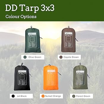 Amazon | DD Hammocks DD タープ 3×3 (ジェットブラック）日本正規品