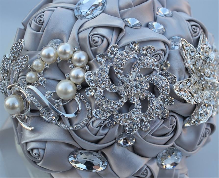 Amazon｜FYSTORE ブライドウェディングクリスタル ブーケ ライン