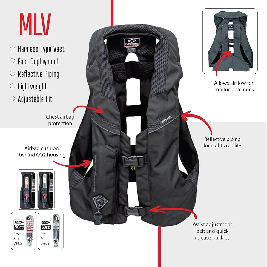 Amazon | hit-air(無限電光)エアーバッグベストブラックL MLV-C | 胸部