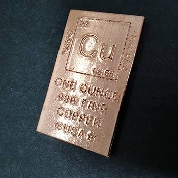 Amazon.co.jp: 純銅インゴット（純度99.9%） 1オンス 銅バー 銅