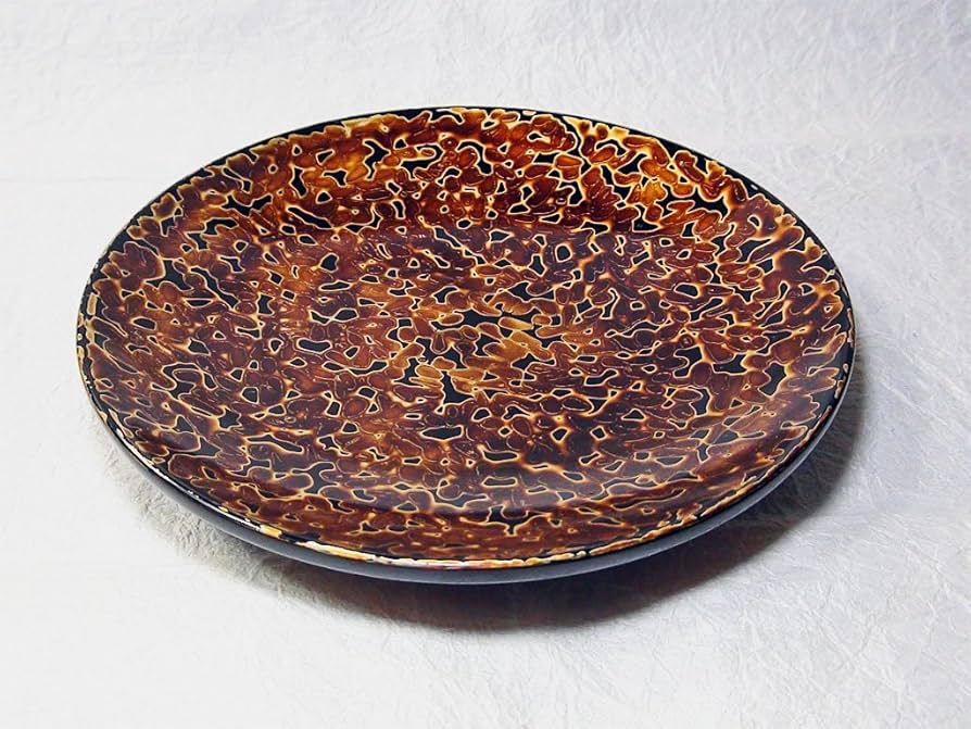 Amazon.co.jp: 会津漆器 会津塗り う61-1 金虫4.5 銘々皿揃 5枚入