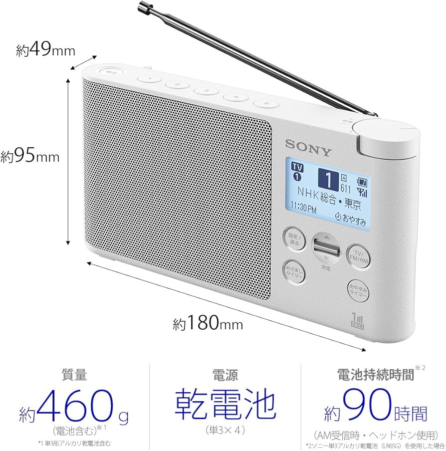 Amazon.co.jp: XDR-56TV/W [ワンセグTV音声/FM/AM ホワイト] : 家電