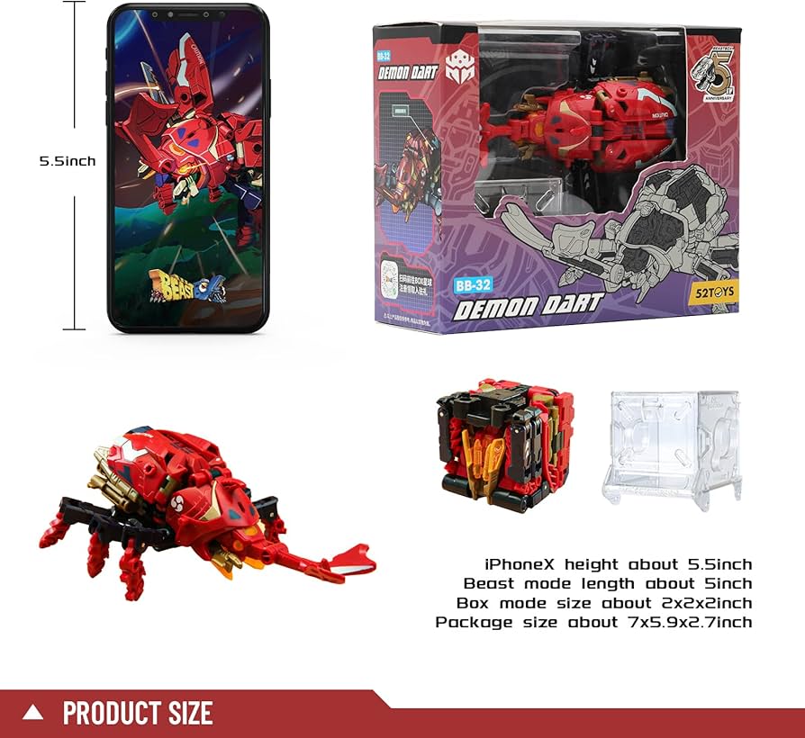 Amazon.com: 52TOYS Beastbox BB-32 Demon Dart Deformation Toys