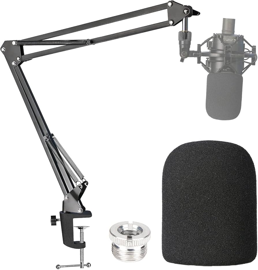 Amazon.com: Audio-Technica AT2020 Mic Boom Arm with Foam