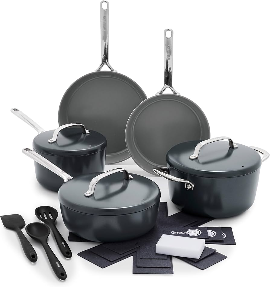 Amazon.com: GreenPan GP5 Hard Anodized Healthy Ceramic Nonstick 14
