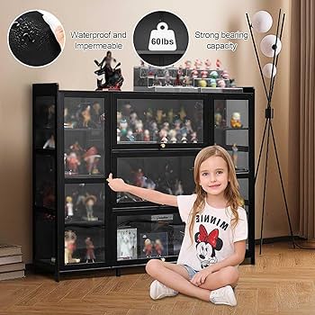 Amazon.co.jp: 53.15in 店の陳列だなのアクリルのディスプレイ・ケース