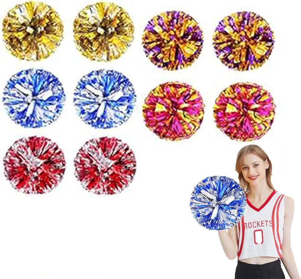 Amazon.co.jp: Coehaopike 10個セットポンポン チア 5色 応援ポンポン