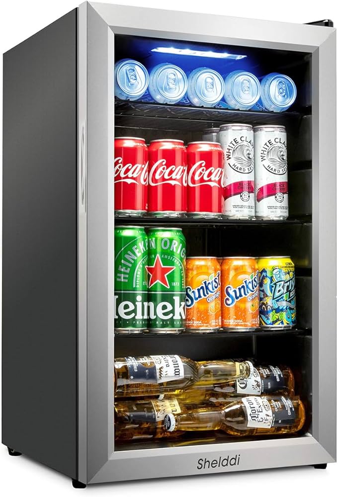 送料・設置全て無料‼️】Shelddi ガラスドア冷蔵庫 93L 訳あり Amazon