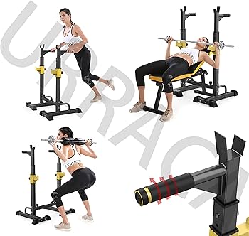 Amazon | バーベル スタンド 筋トレ ベンチプレスラック スクワット