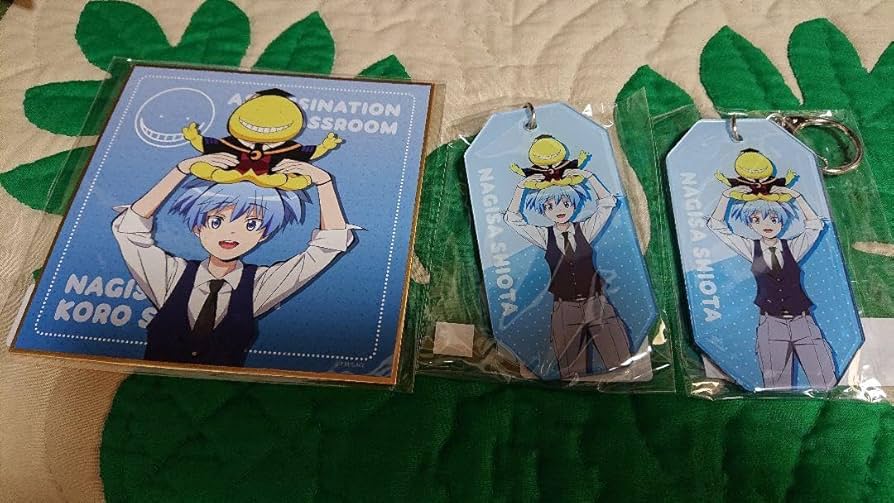 Amazon.co.jp: 暗殺教室 潮田渚 ミニ色紙 キーホルダー くじメイト