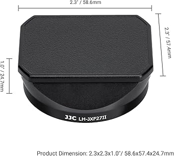 Amazon.com : JJC Square Metal Camera Lens Hood Cover with Lens Cap