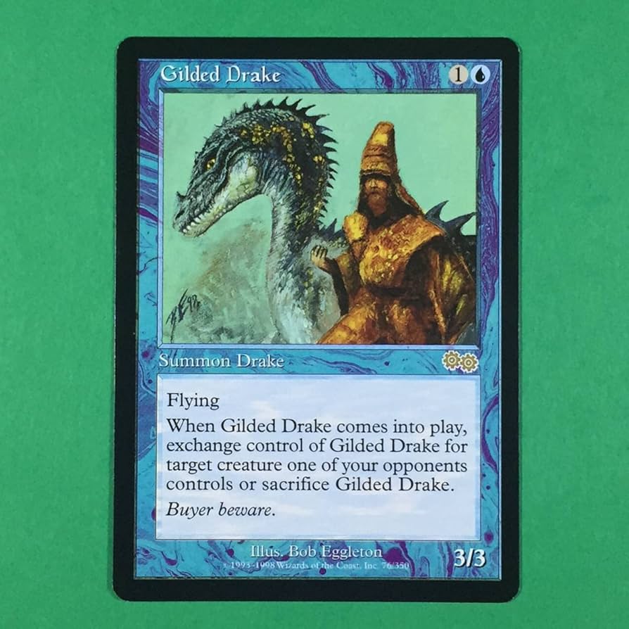 匿名発送】 マジックザギャザリング 金粉のドレイク 日本語 黒 匿名