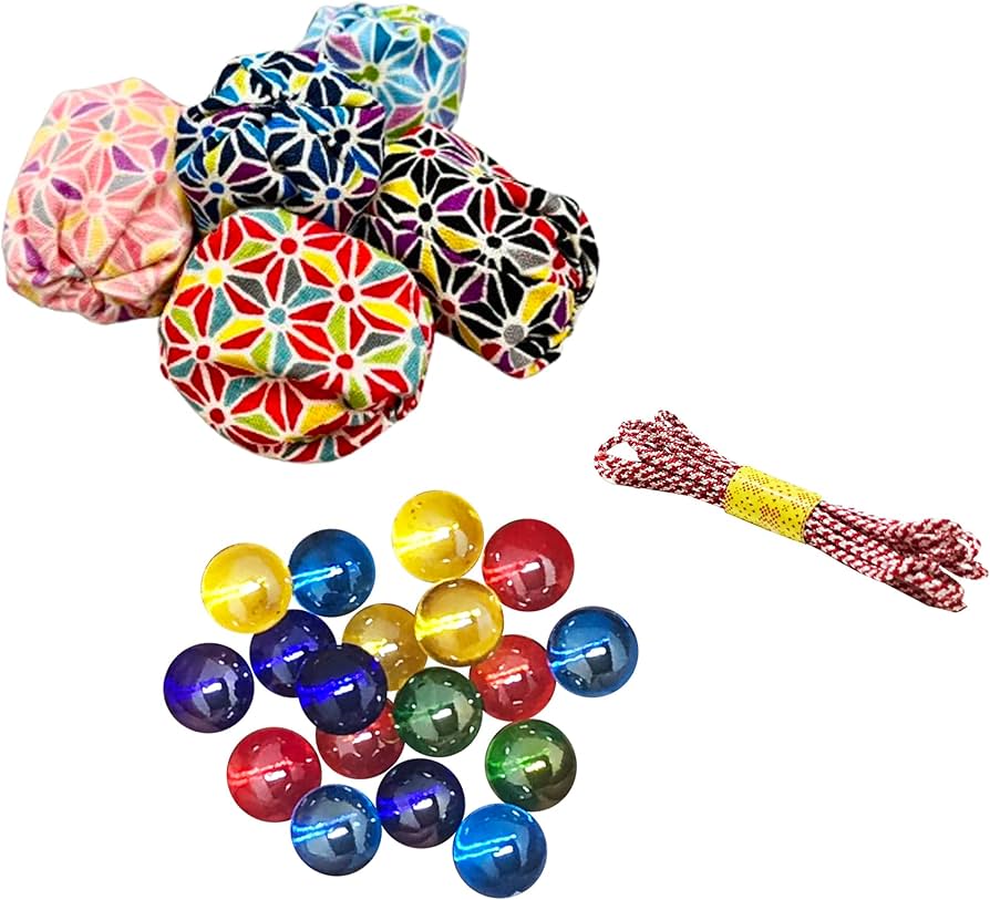 Amazon | なつかし玩具セット 手遊び おもちゃ ビー玉 お手玉 あやとり