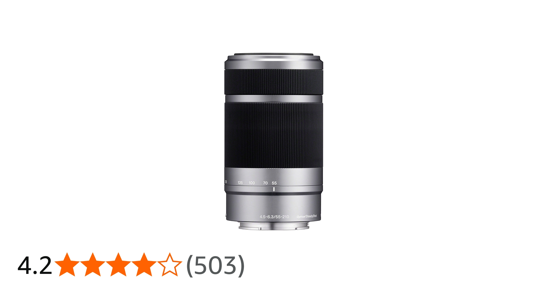 Sony E 55-210mm F4.5-6.3 OSS Lens for Sony E-Mount Cameras (Silver