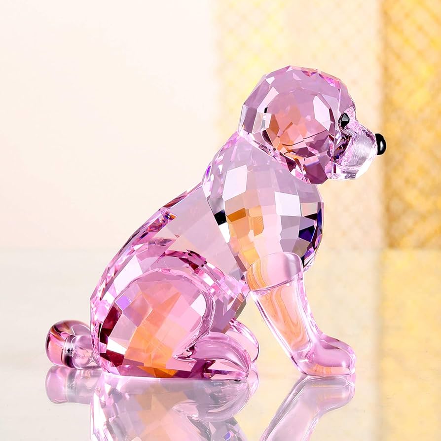 Amazon.co.jp: クリスタルラブラドール 犬 子犬 置物 動物 ラブリー