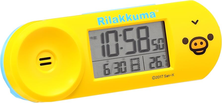 Amazon.co.jp: セイコークロック 置き時計 05:リラックマ(黄) 本体