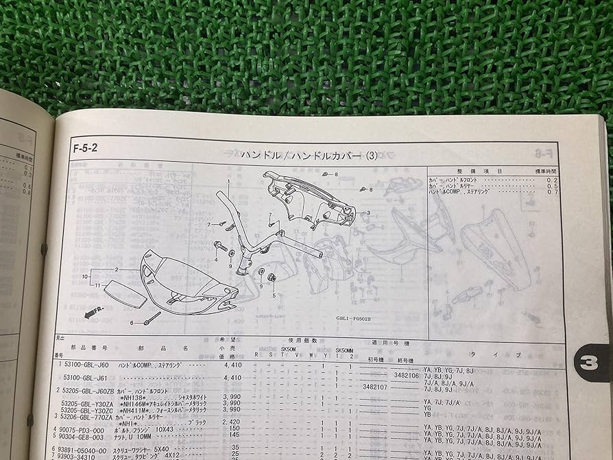 ホンダ DIO AF27 AF18 サービスマニュアル 追補版 パーツリスト ホンダ
