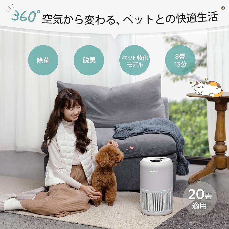 Amazon.co.jp: Levoit (レボイト) 空気清浄機 脱臭強化モデル 20畳