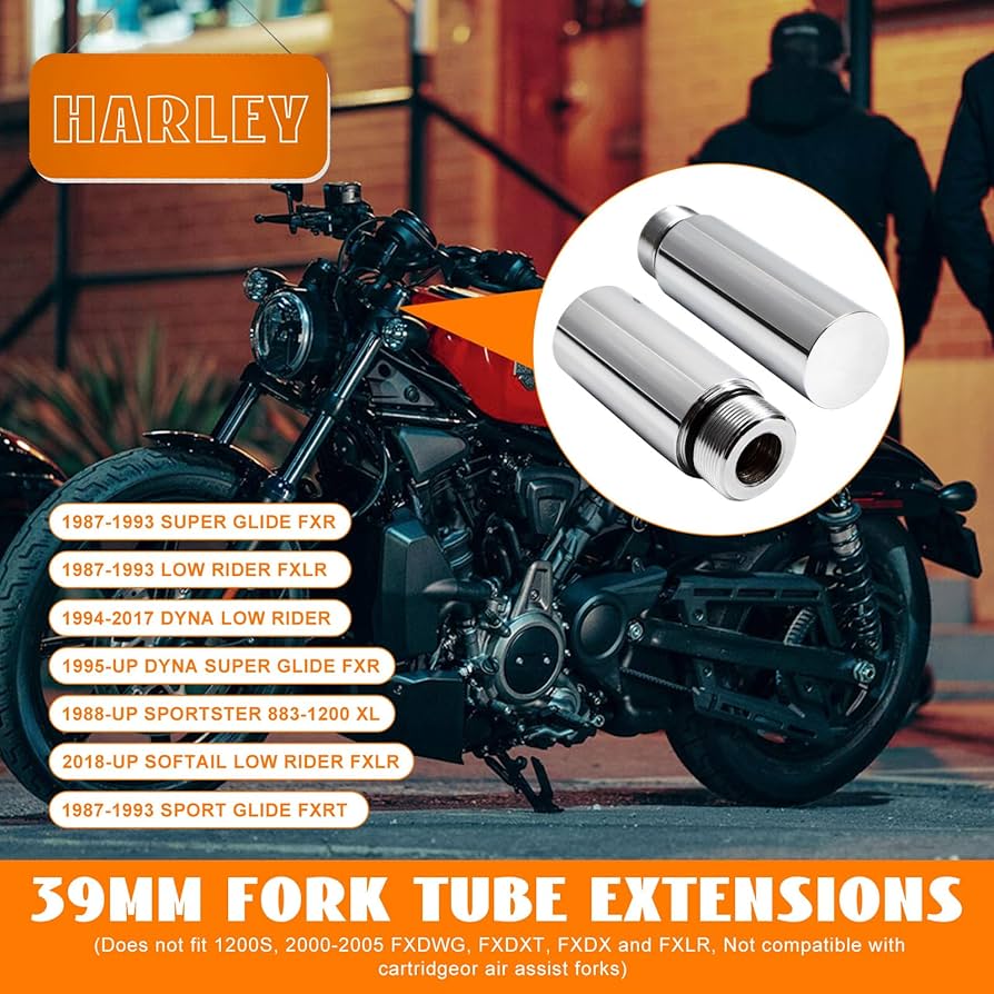 Amazon | Eumti 39mm フォークチューブ 4インチ 延長キット クロム