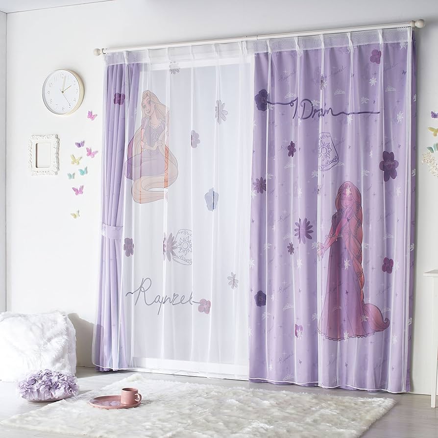 Amazon｜テイジン Disney(ディズニー) カーテン 4枚組 2級遮光 洗える