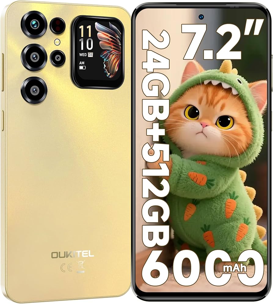 Amazon | OUKITEL C68 PLUS SIMフリー スマートフォン 本体 24GB+512GB