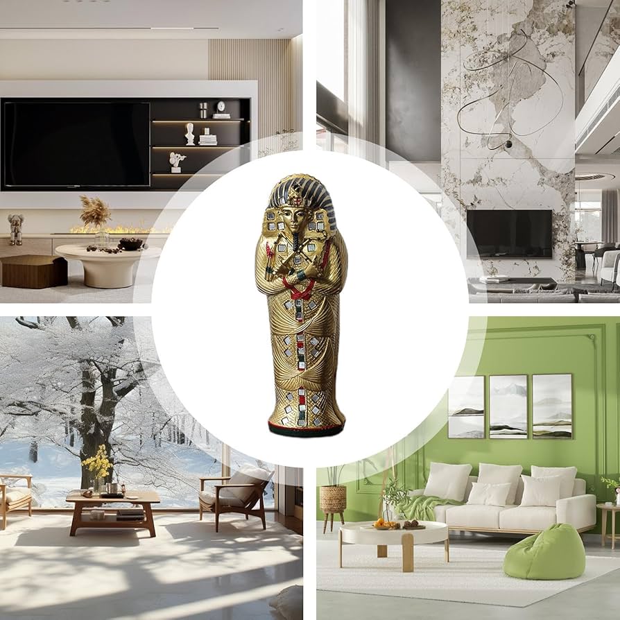 Amazon.co.jp: エジプトのファラオ像、樹脂エジプト神の像 | 樹脂製の