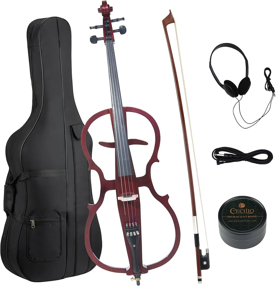 Amazon.com: Cecilio CECO-1DW Ebony Electric Silent Metallic