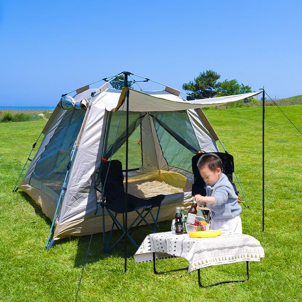 Amazon | キャンプ サンシェード テント ワンタッチ 3人～5人用