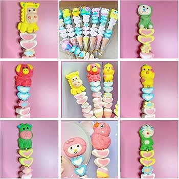 Amazon.co.jp: セイカオエン 可愛い マシュマロ 個包装 串 asmr お菓子