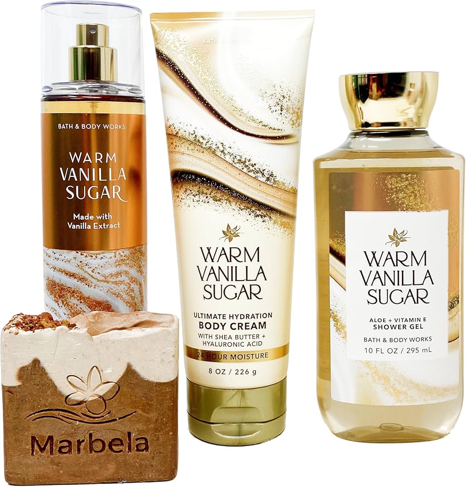 Amazon.com : Bath & Body Works Warm Vanilla Sugar - Trio Gift Set