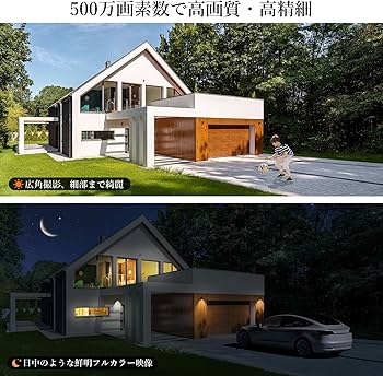 Amazon.co.jp: 【最新500万画素】 防犯カメラ 屋外 POE給電 3K 12型