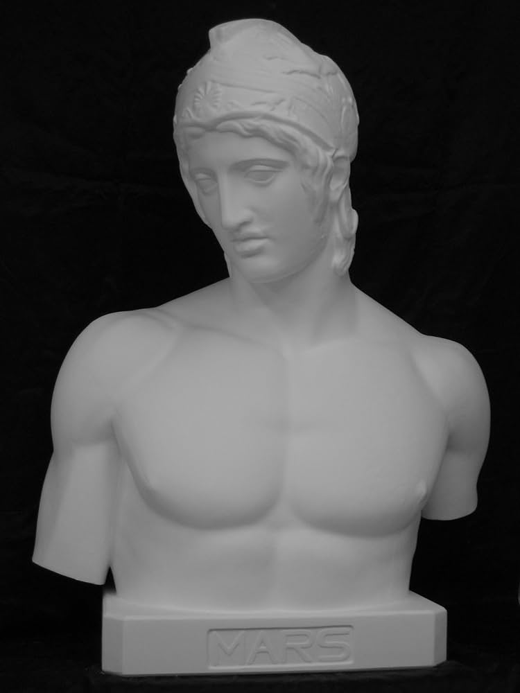 Amazon.co.jp: 石膏像 K－122 ボルゲーゼのマルス胸像（台付） H