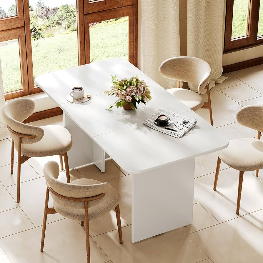 Amazon.com - LITTLE TREE 63-Inch Dining Table for 4-6 People