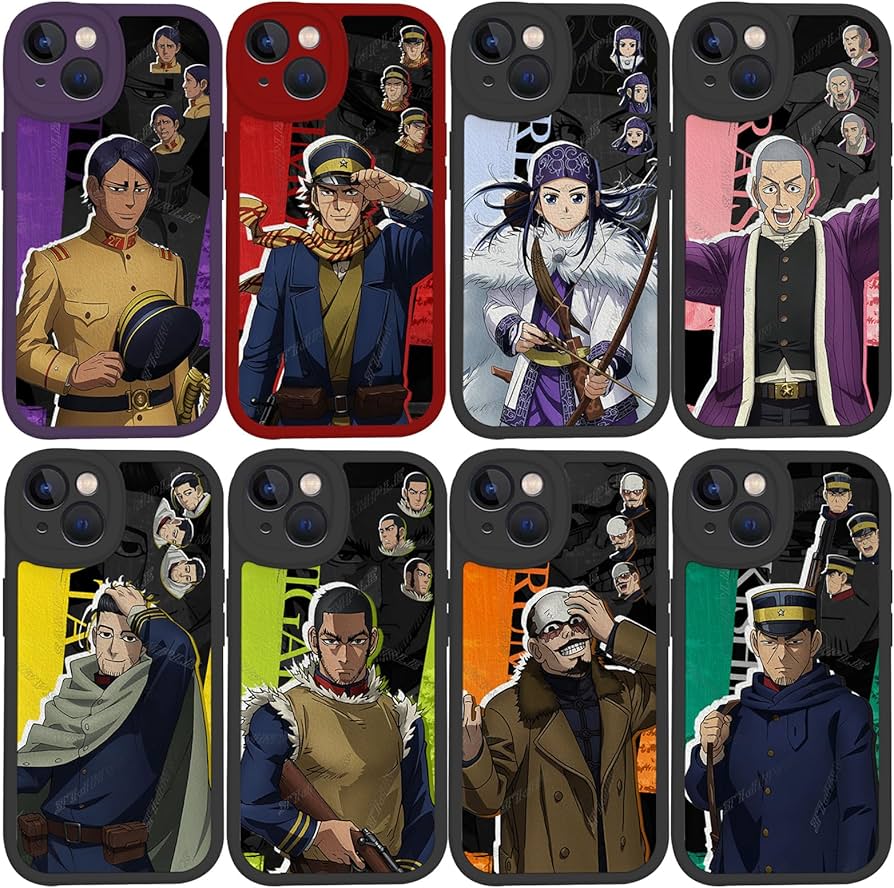 Amazon.co.jp: ゴールデンカムイ スマホケース TPU レザー