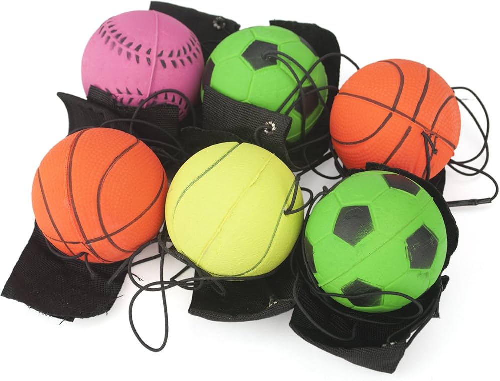 Amazon | GOGO 6個入り弾む手首バンドボール 弾力のあるリストバンド