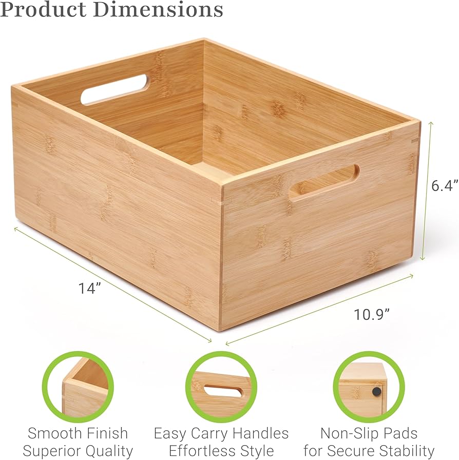 Amazon.com - Prosumer's Choice Bamboo Storage Box - Wood Crate