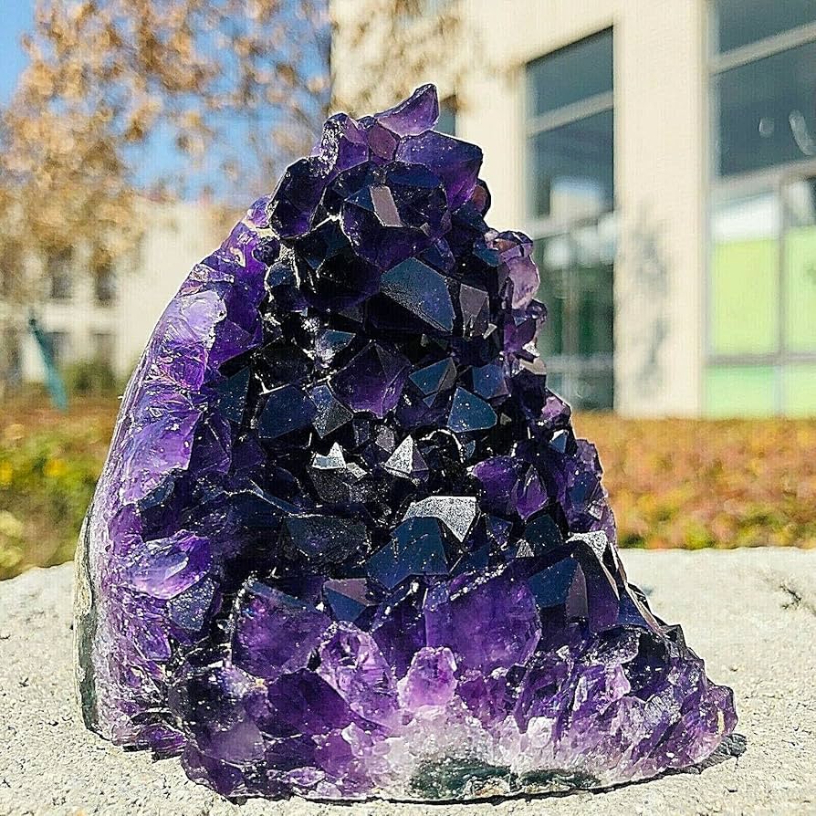 Amazon.co.jp: 天然アメジスト洞窟クラスター水晶標本の宝石と水晶用