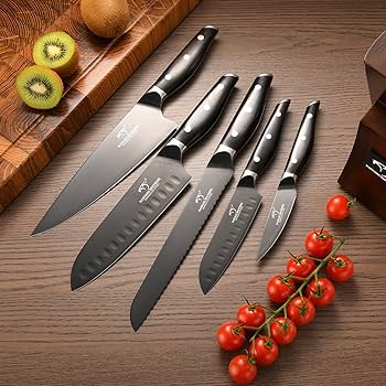Amazon.com: 7-Piece Damascus Knife Set with VG10 Core Blades, 67