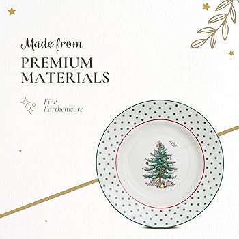 Amazon.co.jp: Spode クリスマスツリー 6インチ 水玉 ティドビット