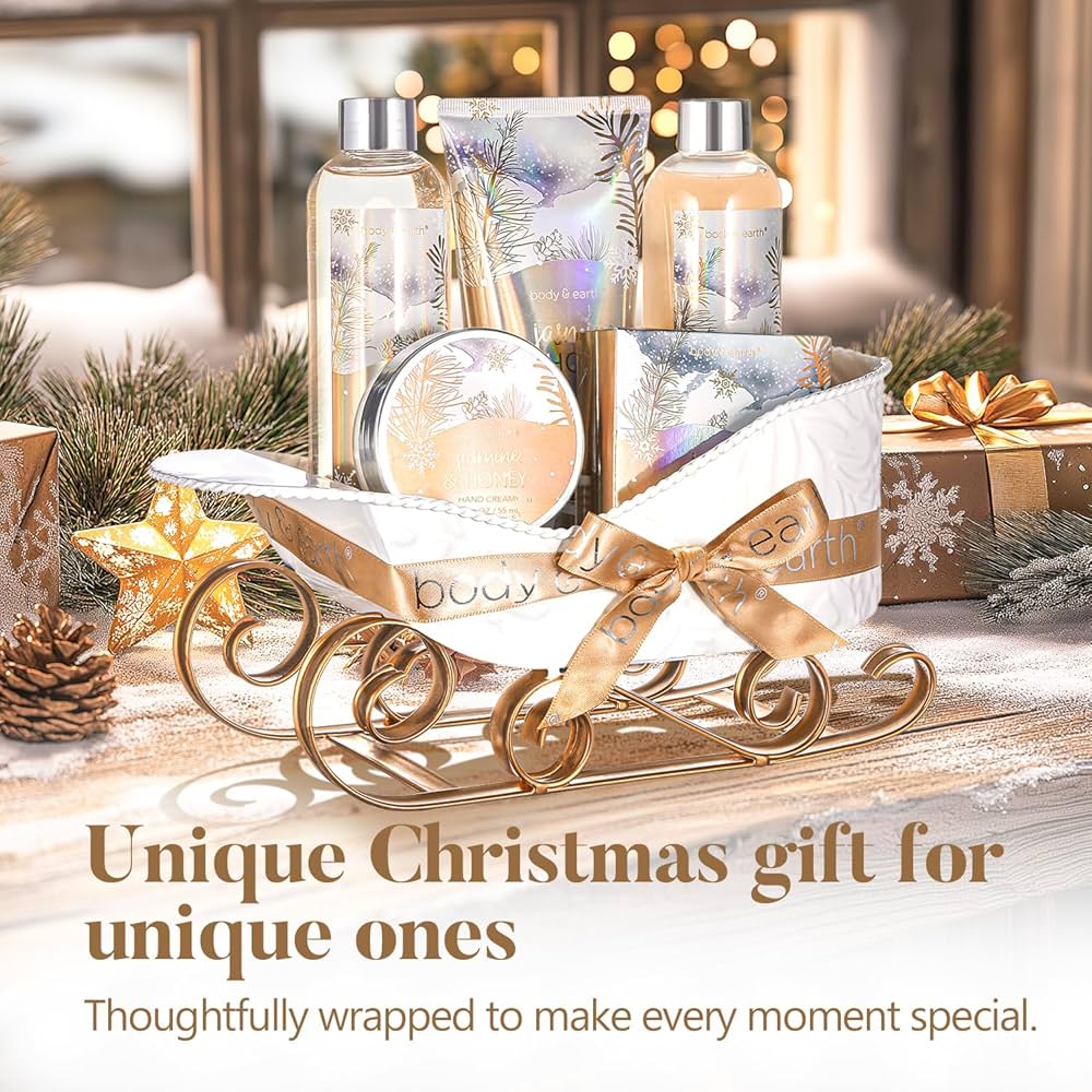 Bath and Body Gift Set - Spa Gift Baskets for Women, 6 Pcs