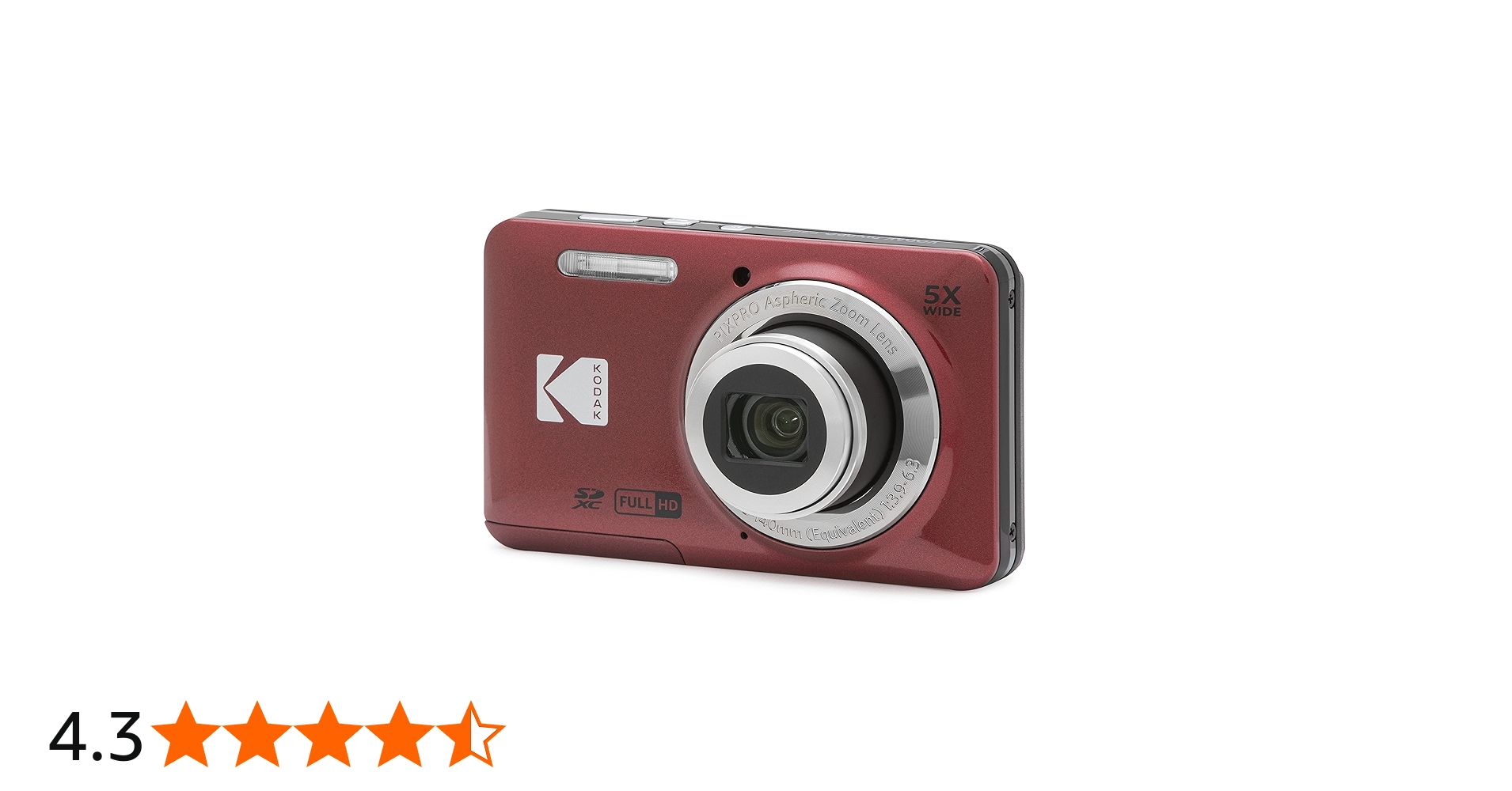 Amazon | KODAK (コダック) PIXPRO 使いやすい ズーム FZ55-RD 16MP