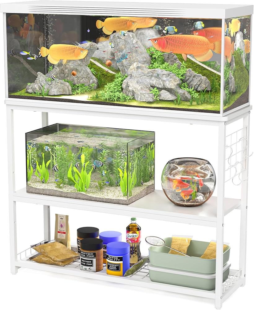 Amazon | DEWEL 水槽台 90センチ 白 組立式水槽台 90cm ウッドデコ