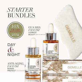 Amazon.com: GEMELLE Lymphatic Gua Sha Face Oil | 10x Award Winner