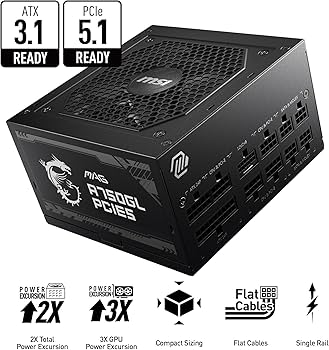 Amazon | MSI MAG 750W 電源 80プラス ゴールド - ネイティブ16ピン