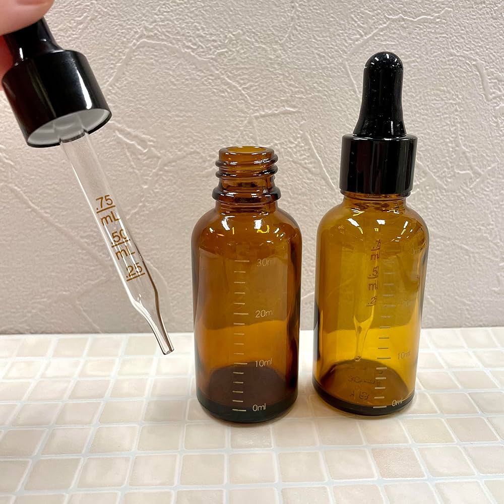 Amazon.co.jp: 【目盛付き スポイト容器】30ml ガラス製 目盛り