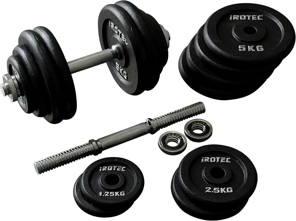 Amazon | 【IROTEC(アイロテック)】アイアン ダンベル60KGセット（片手