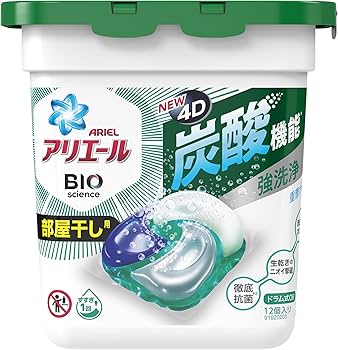 Amazon | アリエール ジェルボール4D 洗濯洗剤 部屋干し本体 12個