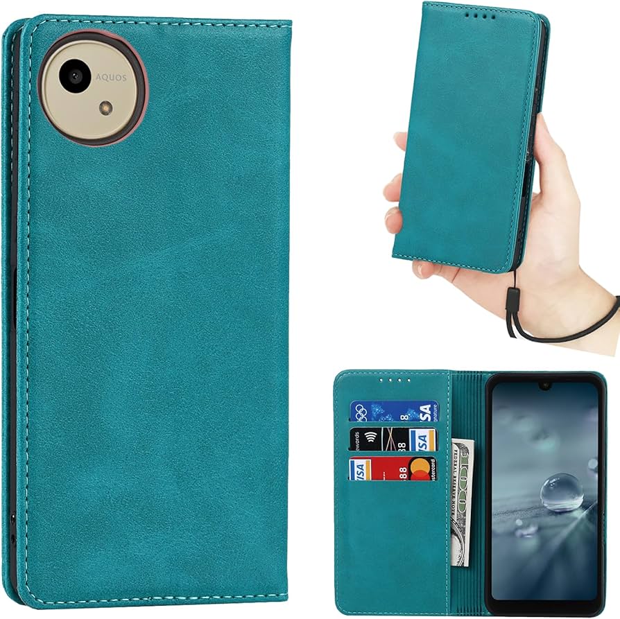 Amazon.co.jp: AQUOS wish5 ケース 手帳型 【ストラップ 一本付】 適用