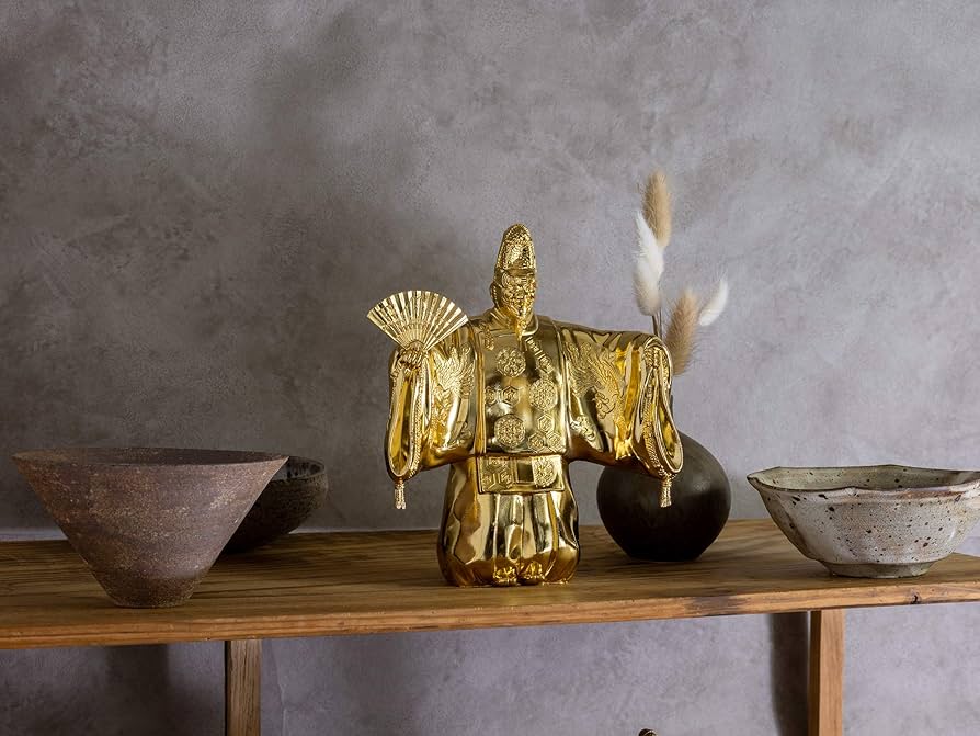 Amazon.co.jp: 吉祥 翁 （金メッキ/24金）＿置物 能 五穀豊穣 家門繁栄